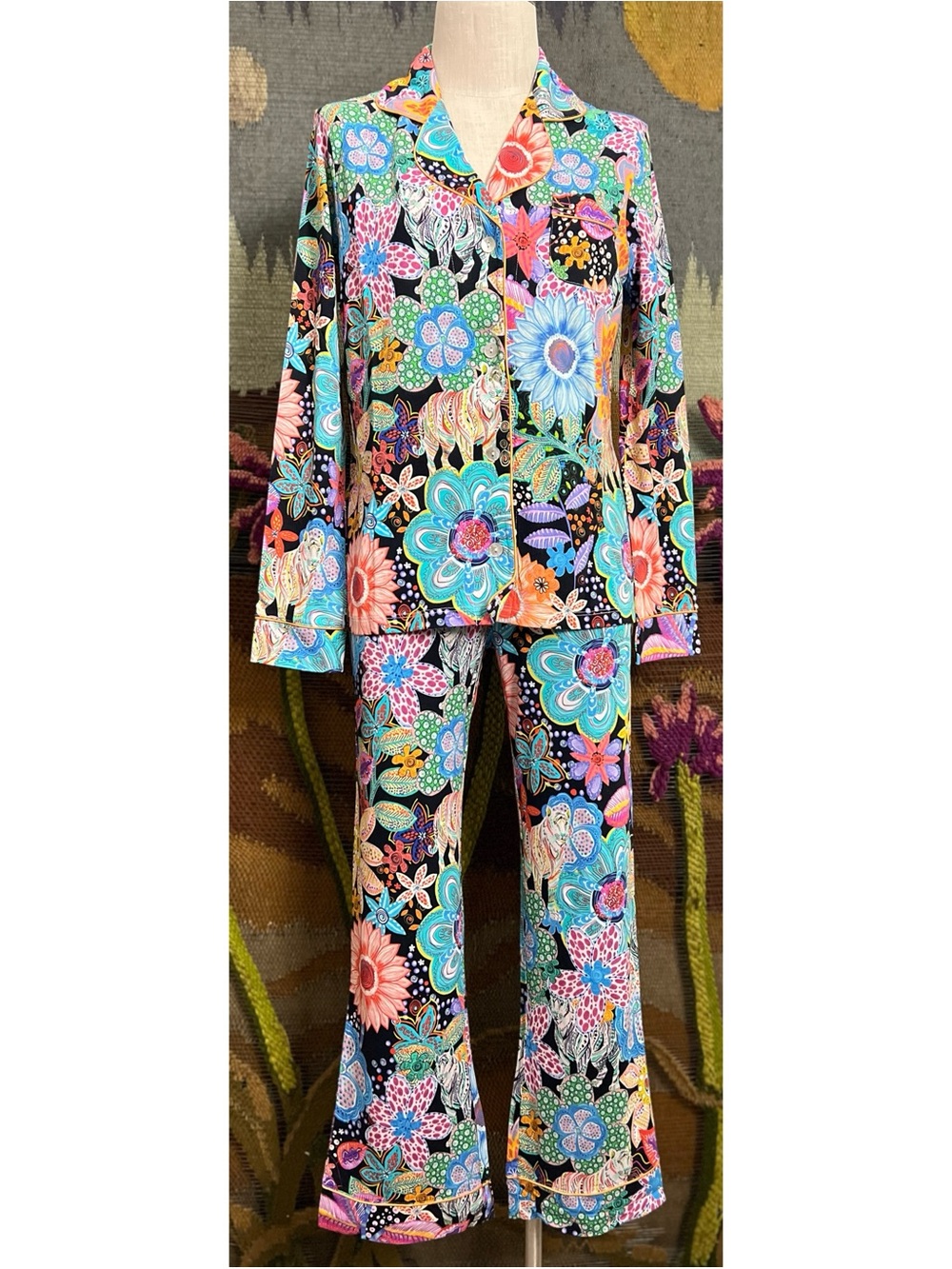 Johnny Was Carly Caetana Pajama Set XS